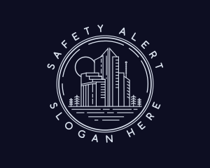 Apartment Building Real Estate logo design