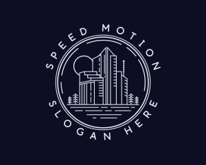 Apartment Building Real Estate logo design