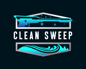 Power Wash Cleaning Maintenance logo design