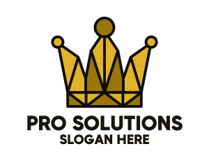 Gold Polygon Crown logo