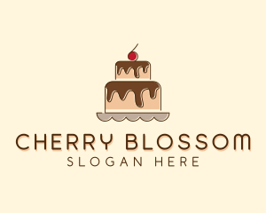 Chocolate Cherry Cake logo design