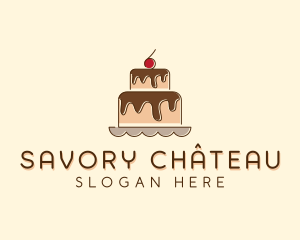 Chocolate Cherry Cake logo design