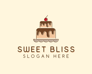 Chocolate Cherry Cake logo design