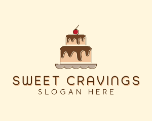 Chocolate Cherry Cake logo design