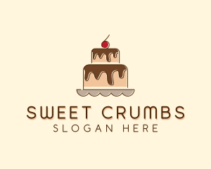 Chocolate Cherry Cake logo design