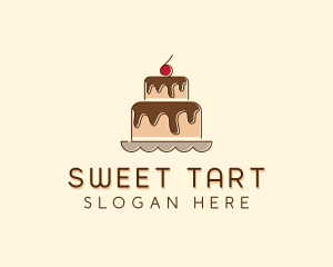 Chocolate Cherry Cake logo design