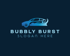 Water Car Wash Bubbles logo design