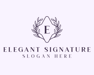 Luxury Stylish Wreath logo design