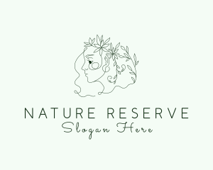 Nature Botanical Woman Beauty logo design