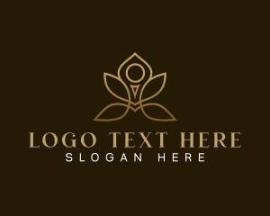 Pure - Yoga Lotus Spa logo design