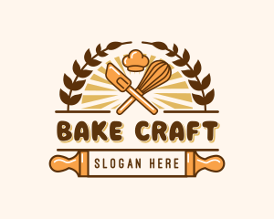 Baking Wheat Spatula logo design