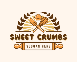 Baking Wheat Spatula logo design