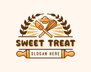 Baking Wheat Spatula logo design