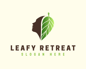 Head Leaf Nature logo design