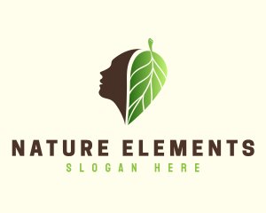 Head Leaf Nature logo design