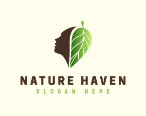 Head Leaf Nature logo design