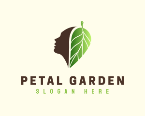 Head Leaf Nature logo design