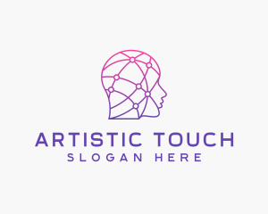 Artificial Intelligence Digital Human  logo design