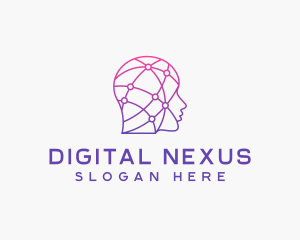 Artificial Intelligence Digital Human  logo design