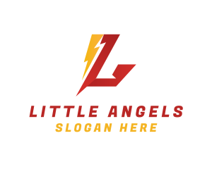 Lightning Letter L logo design