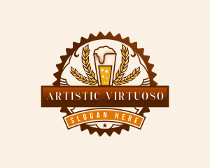 Craft Beer Pint Brewery logo design