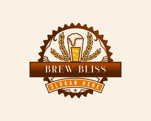 Craft Beer Pint Brewery logo design