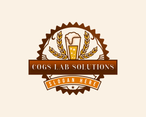 Craft Beer Pint Brewery logo design