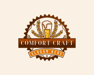 Craft Beer Pint Brewery logo design