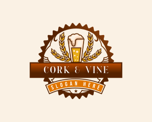 Craft Beer Pint Brewery logo design