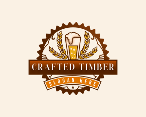 Craft Beer Pint Brewery logo design