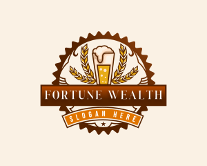 Craft Beer Pint Brewery logo design