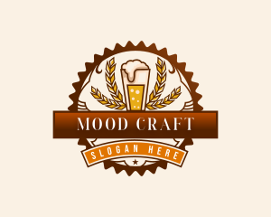 Craft Beer Pint Brewery logo design