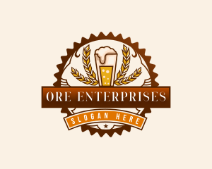 Craft Beer Pint Brewery logo design