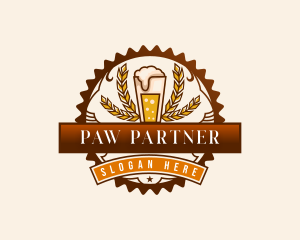 Craft Beer Pint Brewery logo design