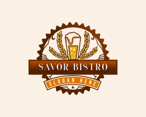 Craft Beer Pint Brewery logo design