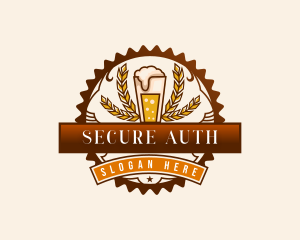 Craft Beer Pint Brewery logo design