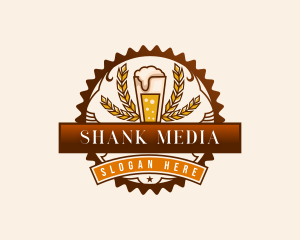 Craft Beer Pint Brewery logo design