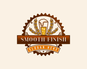 Craft Beer Pint Brewery logo design