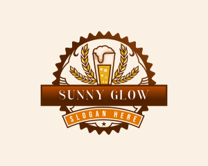 Craft Beer Pint Brewery logo design