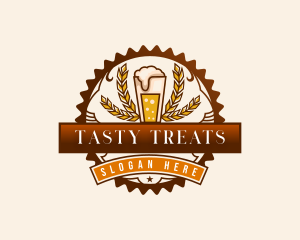 Craft Beer Pint Brewery logo design