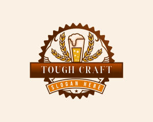 Craft Beer Pint Brewery logo design