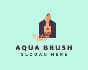 House Painter Paint Brush logo design