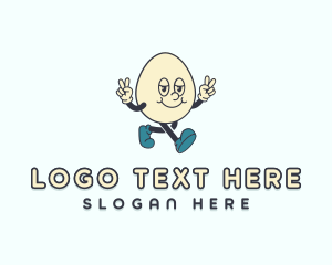Retro Egg Cartoon logo