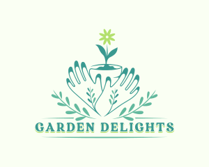 Flower Pot Gardening logo design