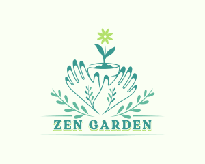 Flower Pot Gardening logo design