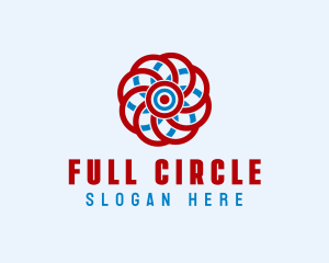 Target Flower Circle  logo design