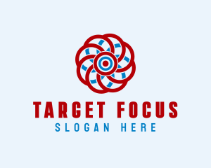 Target Flower Circle  logo design