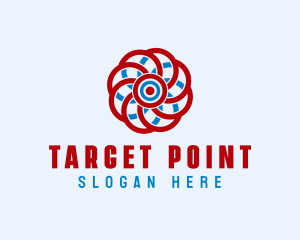 Target Flower Circle  logo design