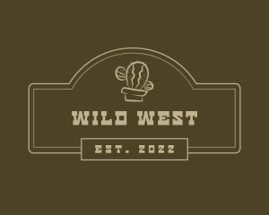 Western Cactus Signage logo design