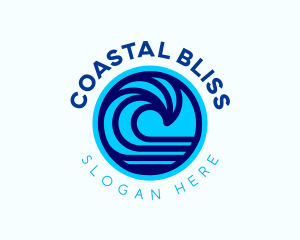 Surfing Beach Wave logo